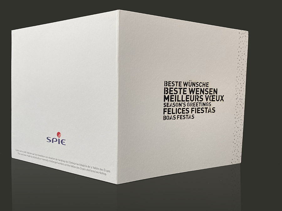 Carte-SPIE2 Création de cartes de voeux papier sur-mesure découpe laser